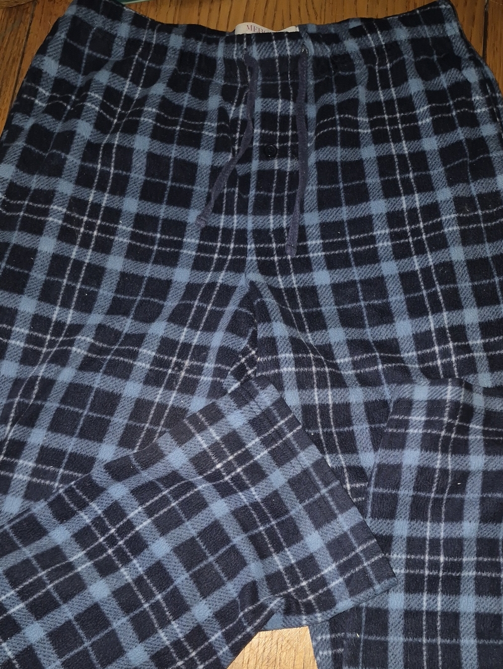 Merona Blue Plaid Fleece Lounge Pants